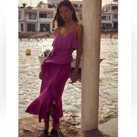 chinese dress ladies Purple Color Dress
